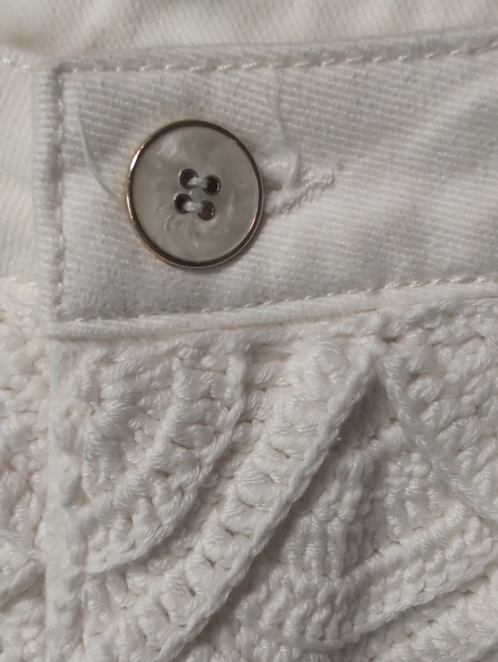 Farm Rio NWT Women's White Crochet Shorts - Picture 10 of 11